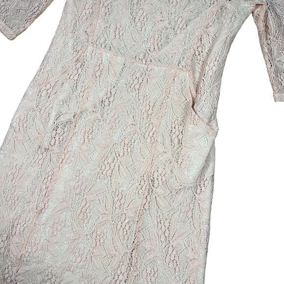 Anthropologie Maeve Small Blush Pink Boho Embroidered Lace Dress - Picture 4 of 13